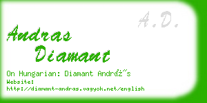 andras diamant business card